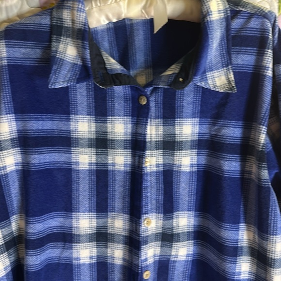 Lee Riders super soft Blue Plaid Button-Up Shirt XL - Picture 3 of 10